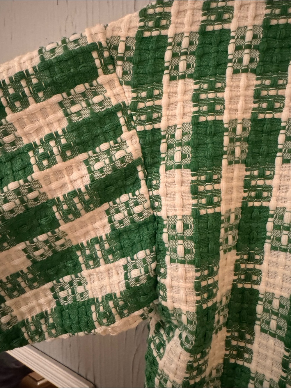 Tuckernuck Green & White Check Tweed Dress NWT - Picture 4 of 13
